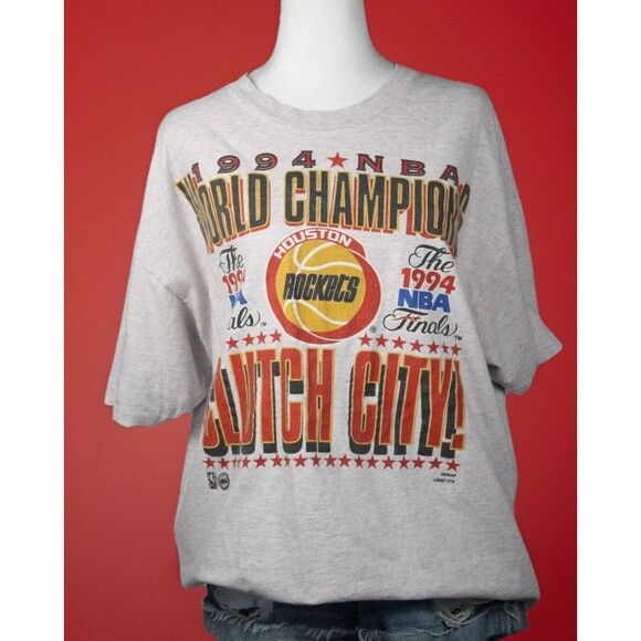 Vintage 1994 NBA Houston Rockets Champions T Shirt Sz XL VTG RARE CLUTCH CITY - Picture 1 of 8